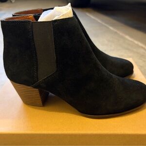 Lucky Brand Black Suede Ankle Booties